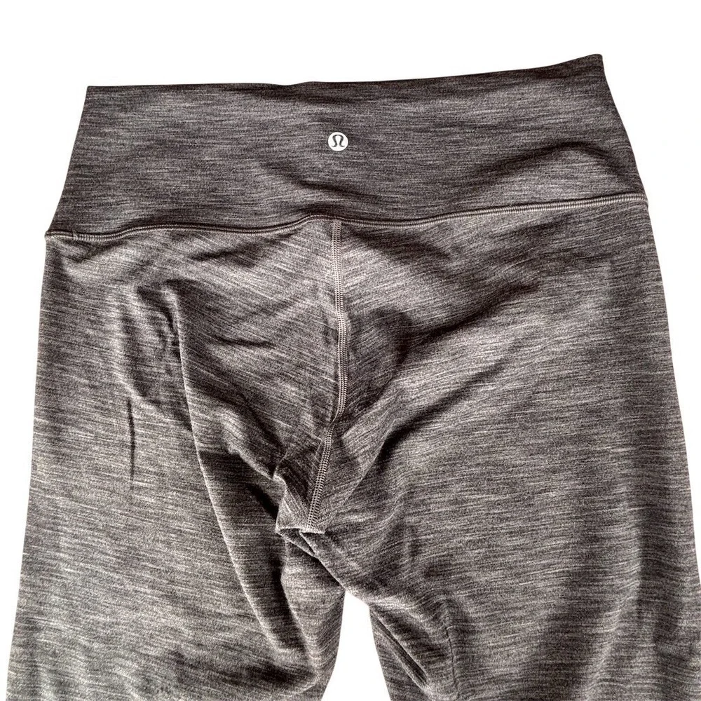 Lululemon Leggings Womens Size 10 Heathered Gray High-Rise Yoga Ankle - Picture 5 of 5